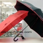 серия зонтов от компании Цептер: красный складной автомат, черный трость