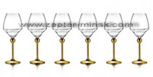 Бокалы для белого вина с позолоченными ножками Мэджик Хармони от компании Цептер в Минске на www.zepter-minsk.com